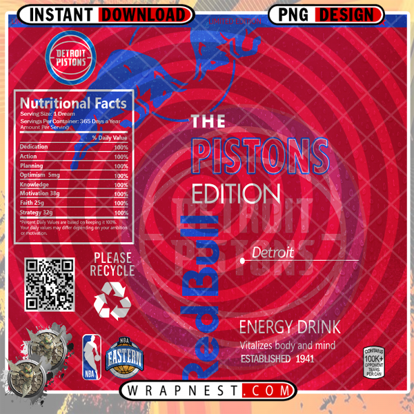 PISTONS RED BULL WRAP