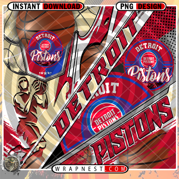 PISTONS SILHOUETTE WRAP