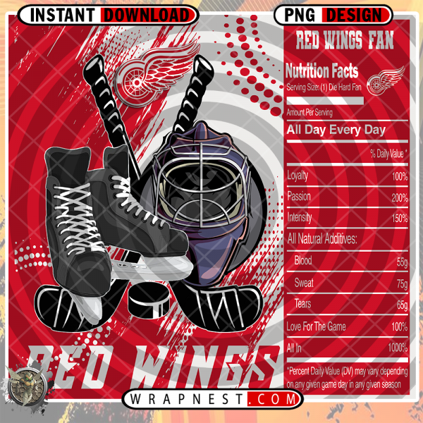 RED WINGS TEAM FAN SODA WRAP