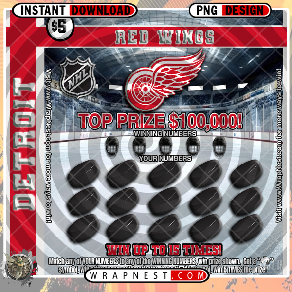 RED WINGS SCRATCH OFF WRAP