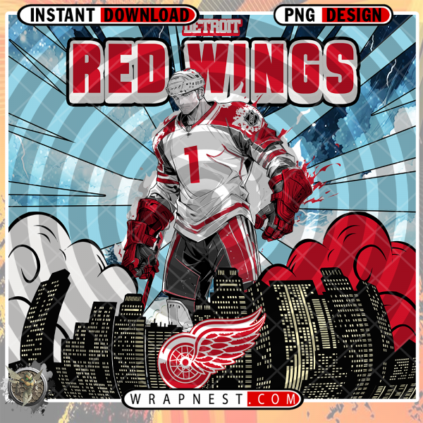 RED WINGS COMIC BOOK STYLE WRAP