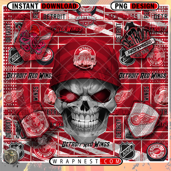 RED WINGS SKULL WRAP