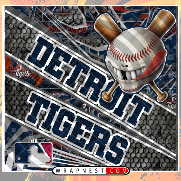 TIGERS ANGRY BASEBALL WRAP