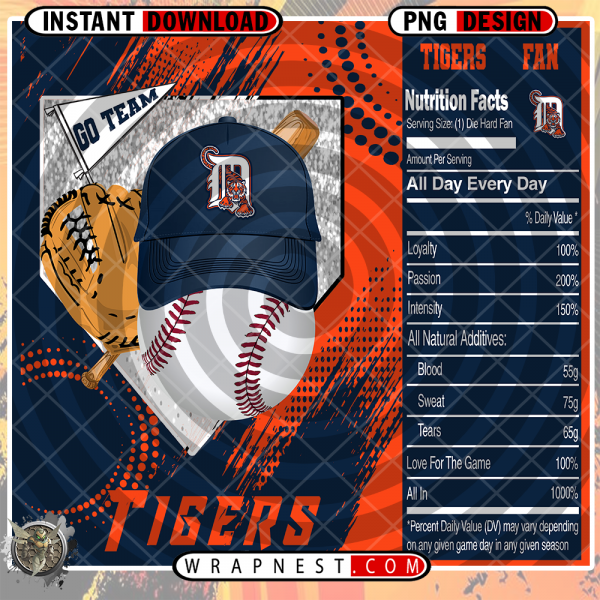TIGERS TEAM FAN SODA WRAP