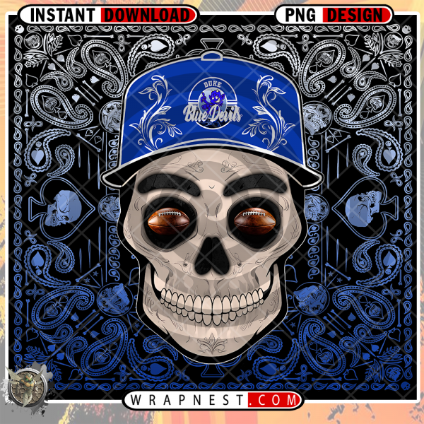 DUKE SKULL HANDKERCHIEF WRAP