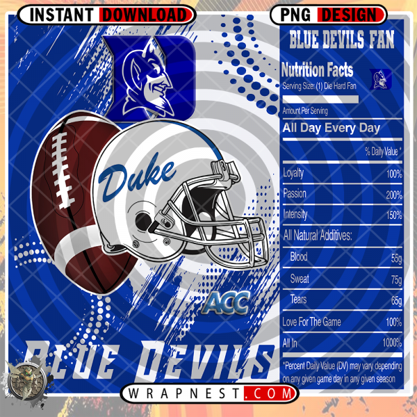 DUKE TEAM FAN SODA WRAP