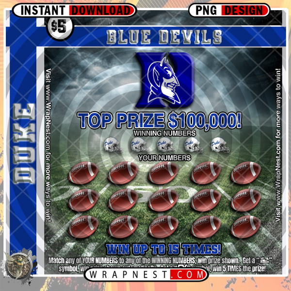 DUKE BLUE SCRATCH OFF WRAP