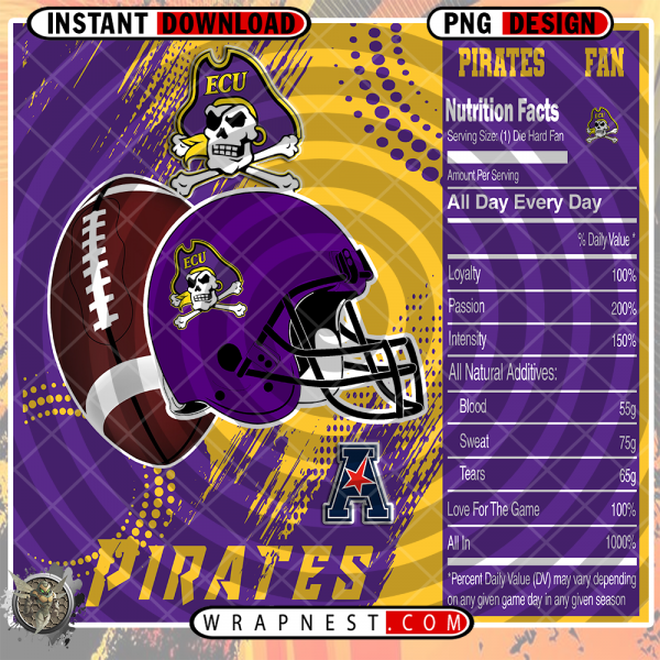EAST CAROLINA TEAM FAN SODA WRAP