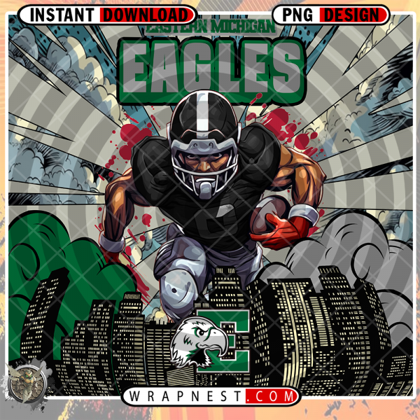 EASTERN MICHIGAN COMIC BOOK STYLE WRAP