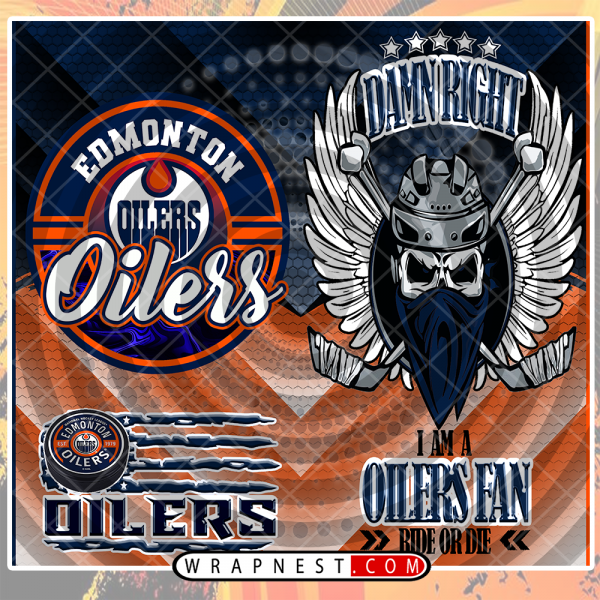 OILERS SKULL WRAP