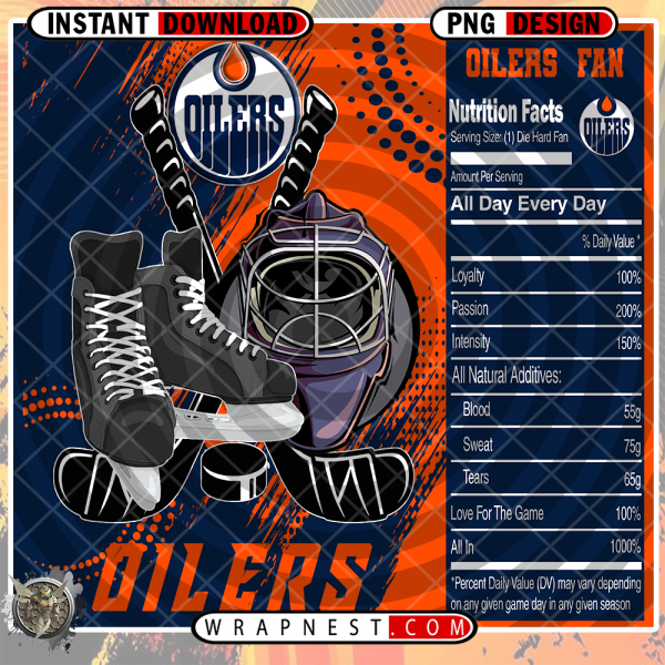OILERS TEAM FAN SODA WRAP