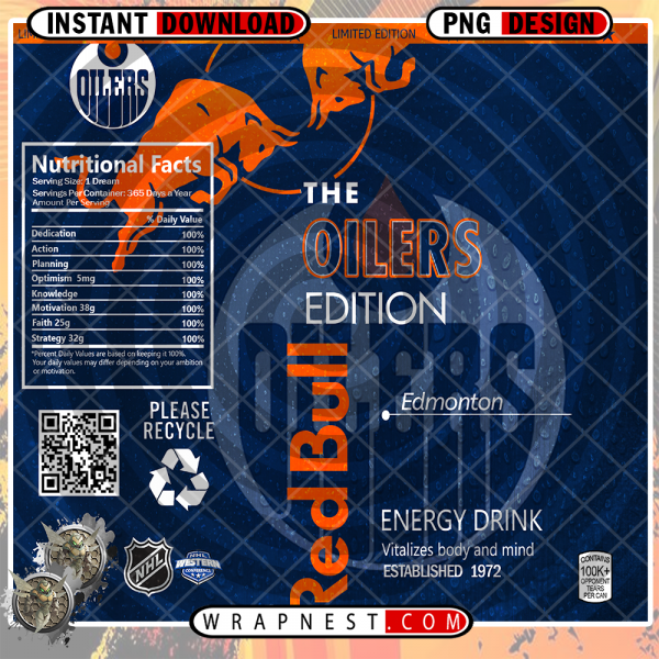 OILERS RED BULL WRAP