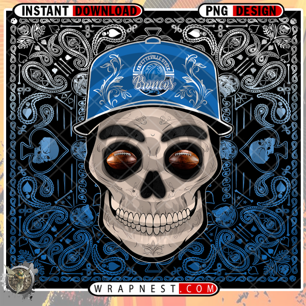 FAYETTEVILLE STATE SKULL HANDKERCHIEF
  WRAP