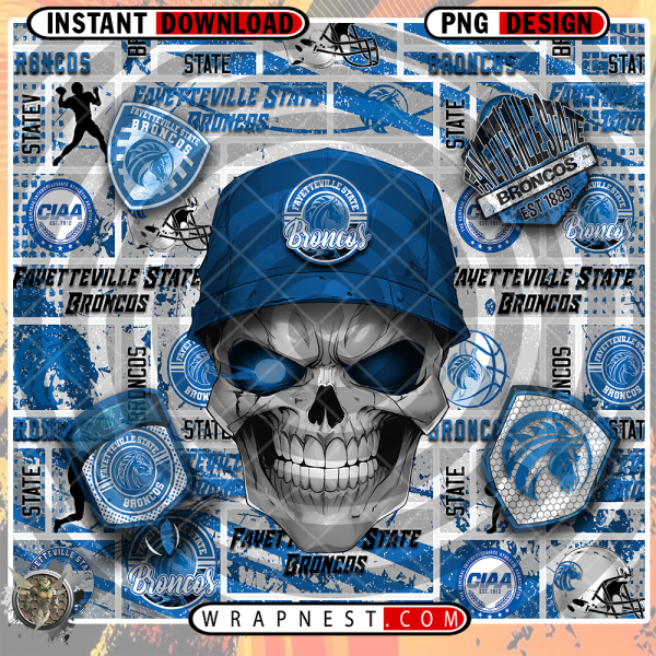 FAYETTEVILLE STATE SKULL WRAP