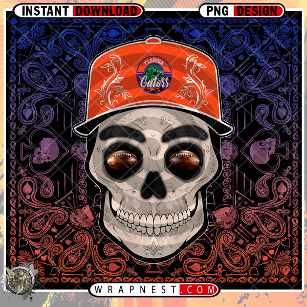 FLORIDA SKULL HANDKERCHIEF WRAP