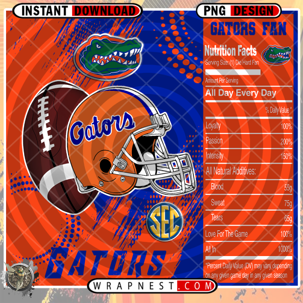 FLORIDA TEAM FAN SODA WRAP