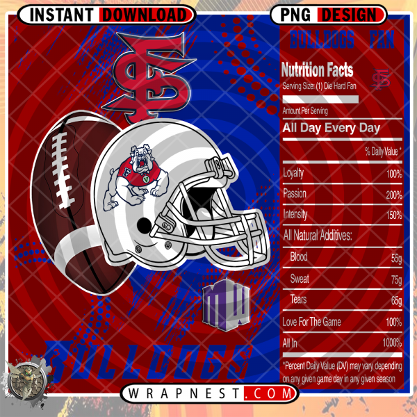 FRESNO STATE TEAM FAN SODA WRAP