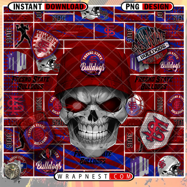 FRESNO STATE SKULL WRAP