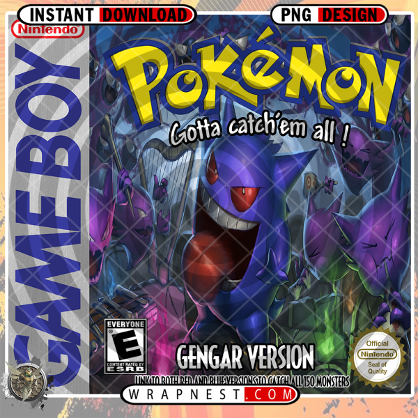 GENGAR POKEMON GAMEBOY WRAP