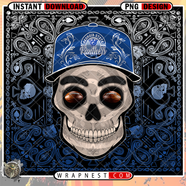 GEORGIA STATE SKULL HANDKERCHIEF WRAP