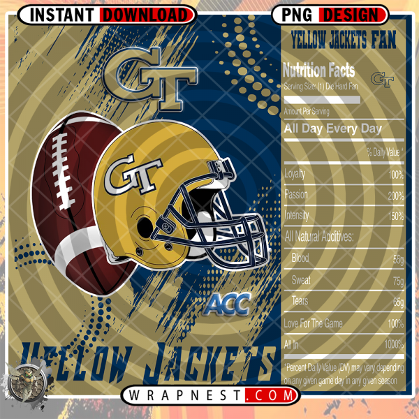 GEORGIA TECH TEAM FAN SODA WRAP