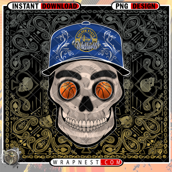 WARRIORS SKULL HANDKERCHIEF WRAP
