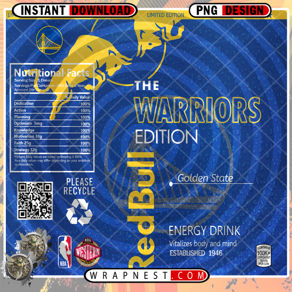 WARRIORS RED BULL WRAP
