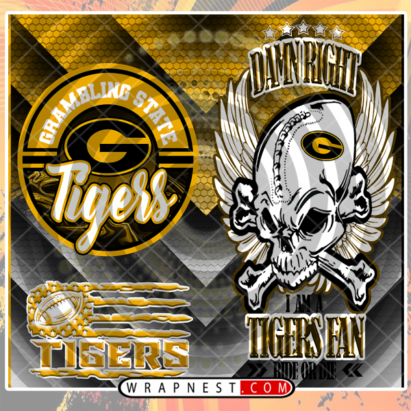 GRAMBLING STATE SKULL WRAP