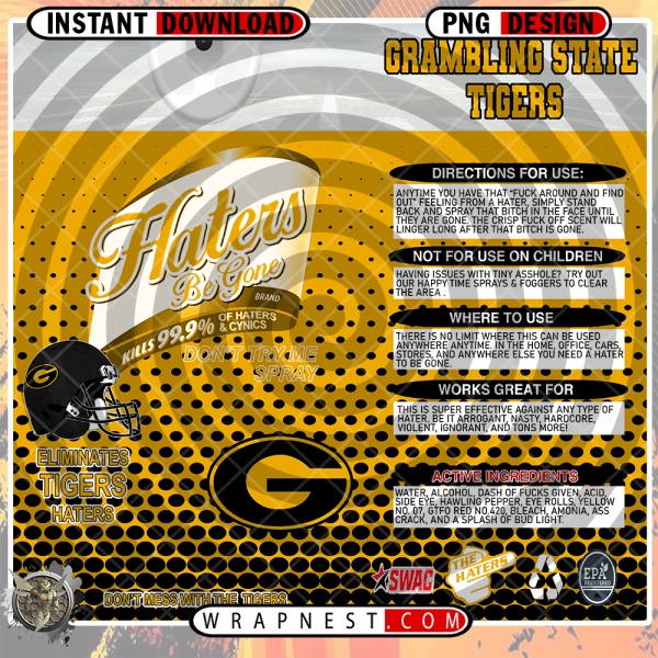 GRAMBLING STATE HATERS BE GONE WRAP
