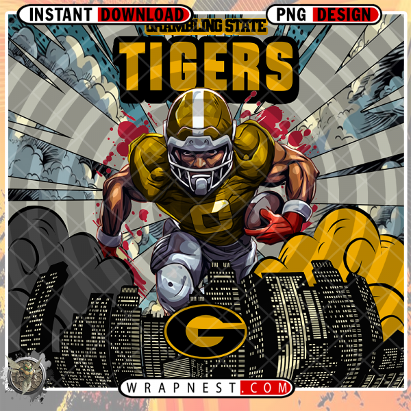 GRAMBLING STATE COMIC BOOK STYLE WRAP