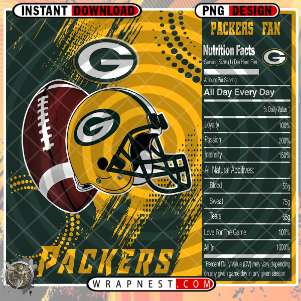 PACKERS TEAM FAN SODA WRAP