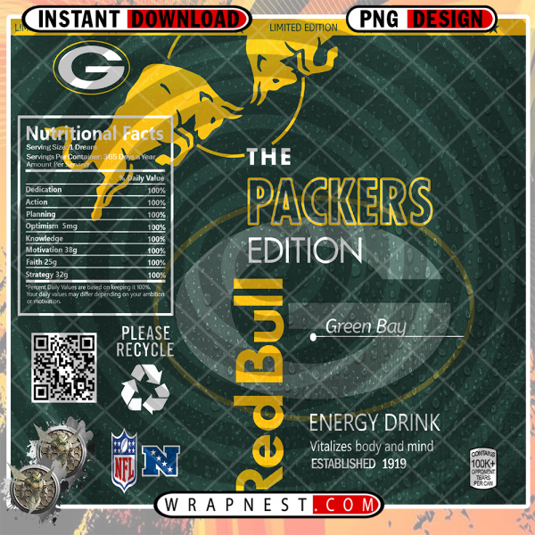 PACKERS RED BULL WRAP