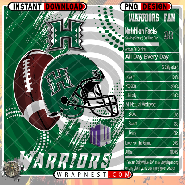 HAWAII TEAM FAN SODA WRAP