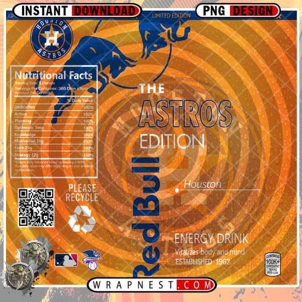 ASTROS RED BULL WRAP