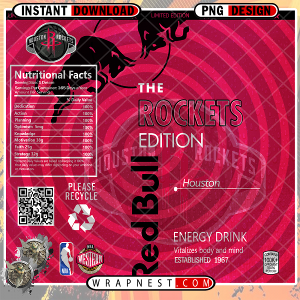 ROCKETS RED BULL WRAP