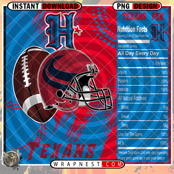 TEXANS TEAM FAN SODA WRAP