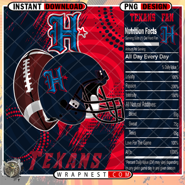TEXANS TEAM FAN SODA WRAP