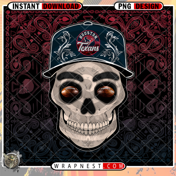 TEXANS SKULL HANDKERCHIEF WRAP