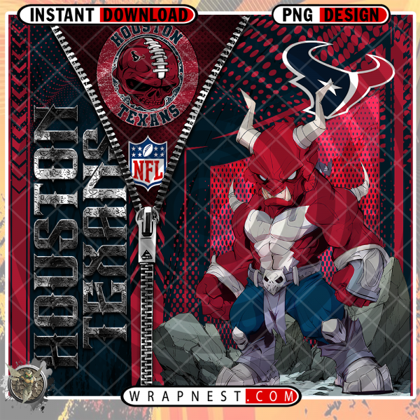 TEXANS ZIPPER MASCOT