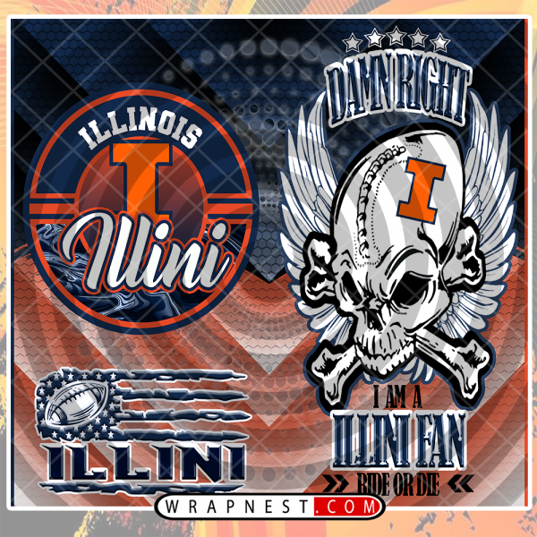 ILLINOIS SKULL WRAP