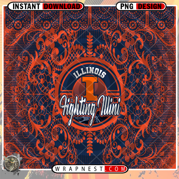 ILLINOIS LACE & LOGO WRAP