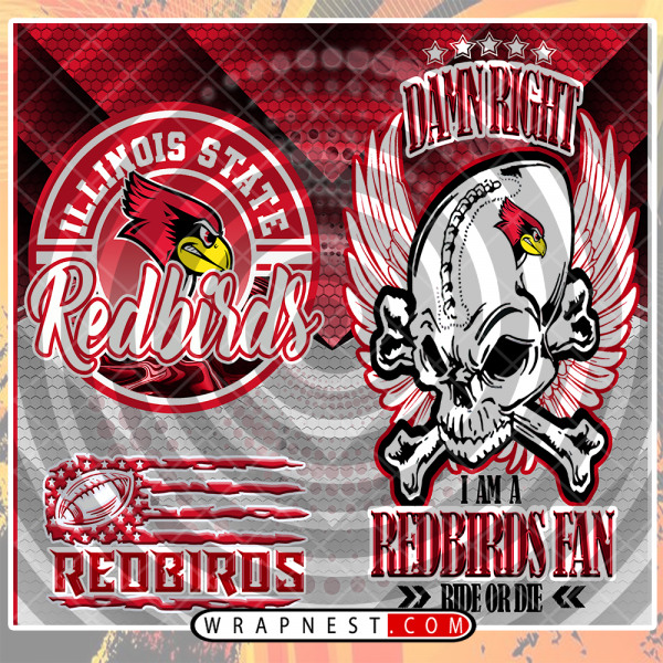 ILLINOIS STATE SKULL WRAP