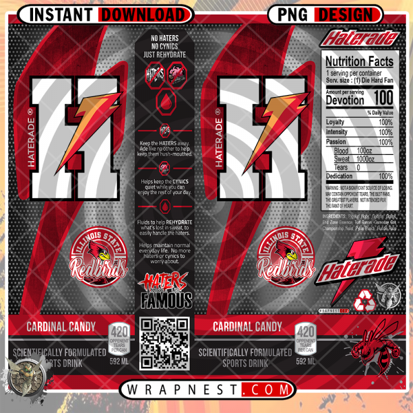 ILLINOIS STATE HATERADE WRAP