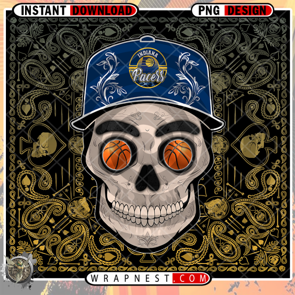 PACERS SKULL HANDKERCHIEF WRAP