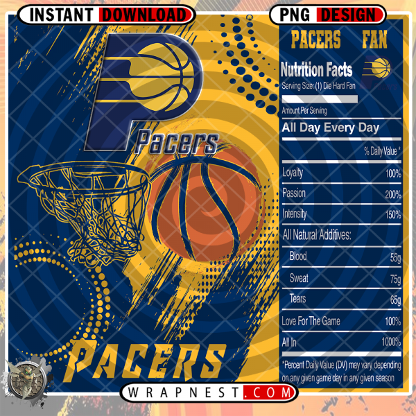 PACERS TEAM FAN SODA WRAP