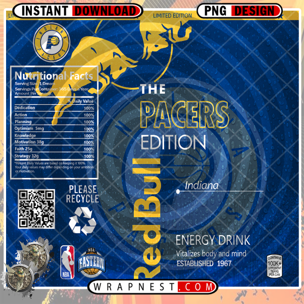 PACERS RED BULL WRAP