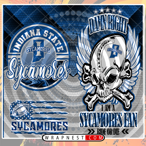 INDIANA STATE SKULL WRAP