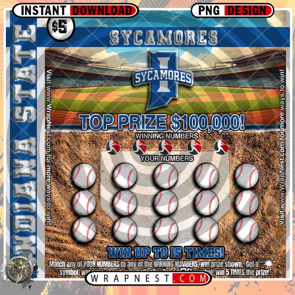 INDIANA STATE SCRATCH OFF WRAP