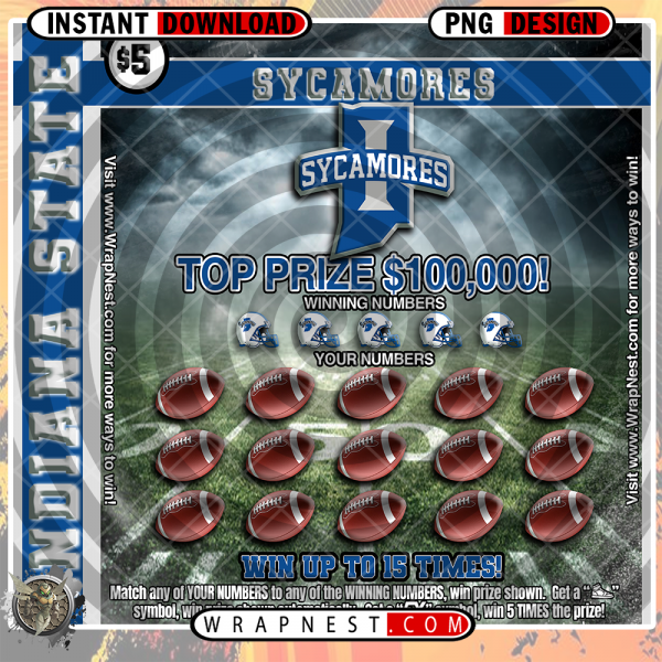 INDIANA STATE SCRATCH OFF WRAP