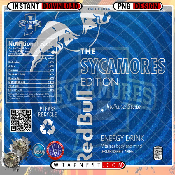 INDIANA STATE RED BULL WRAP
